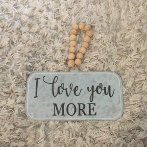I love you more metal sign with beaded detail - hobby lobby spring collection